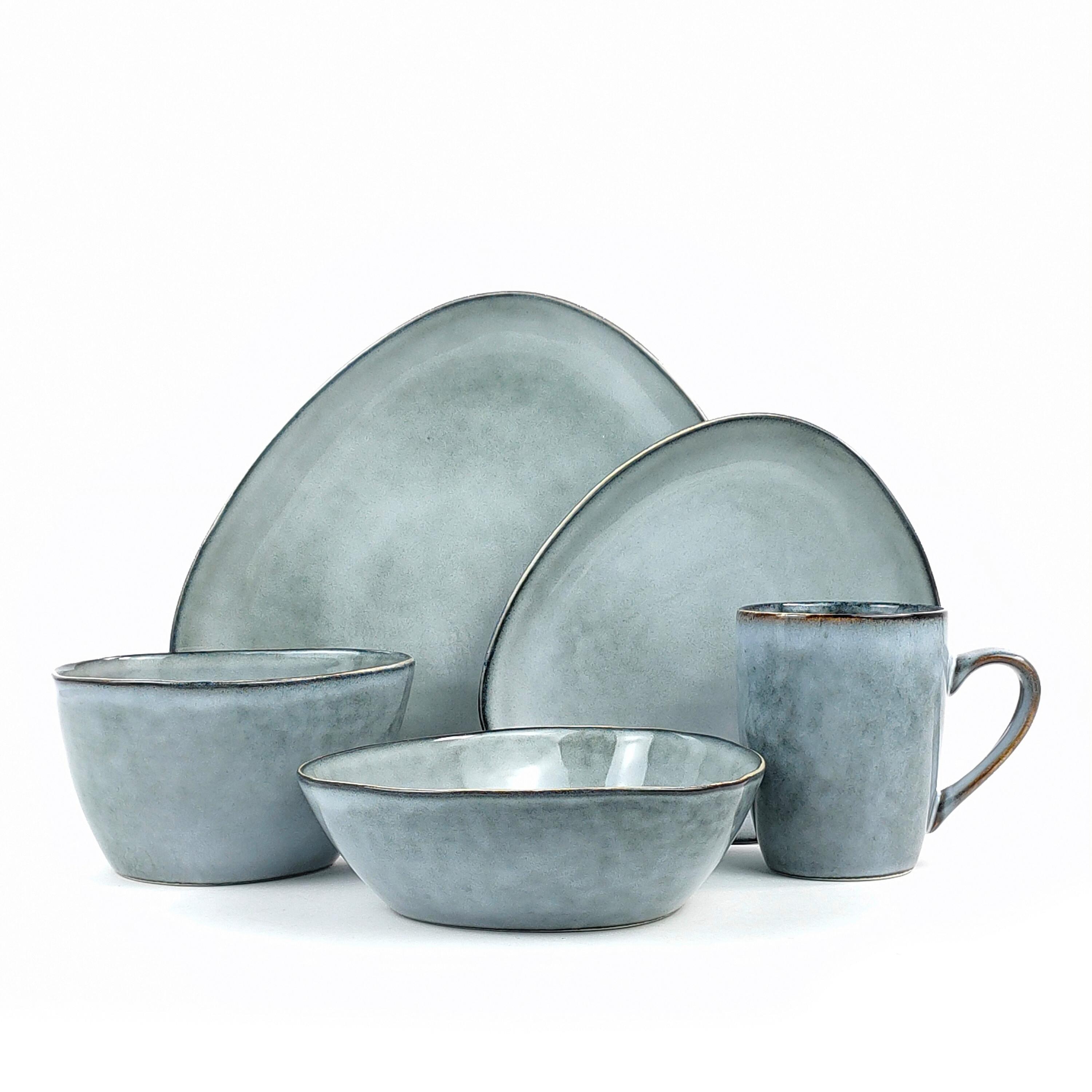 Kombiservice Cloudy in Grau, 10-teilig - Grau, Trend, Keramik (34/29,5/36cm) - Creatable
