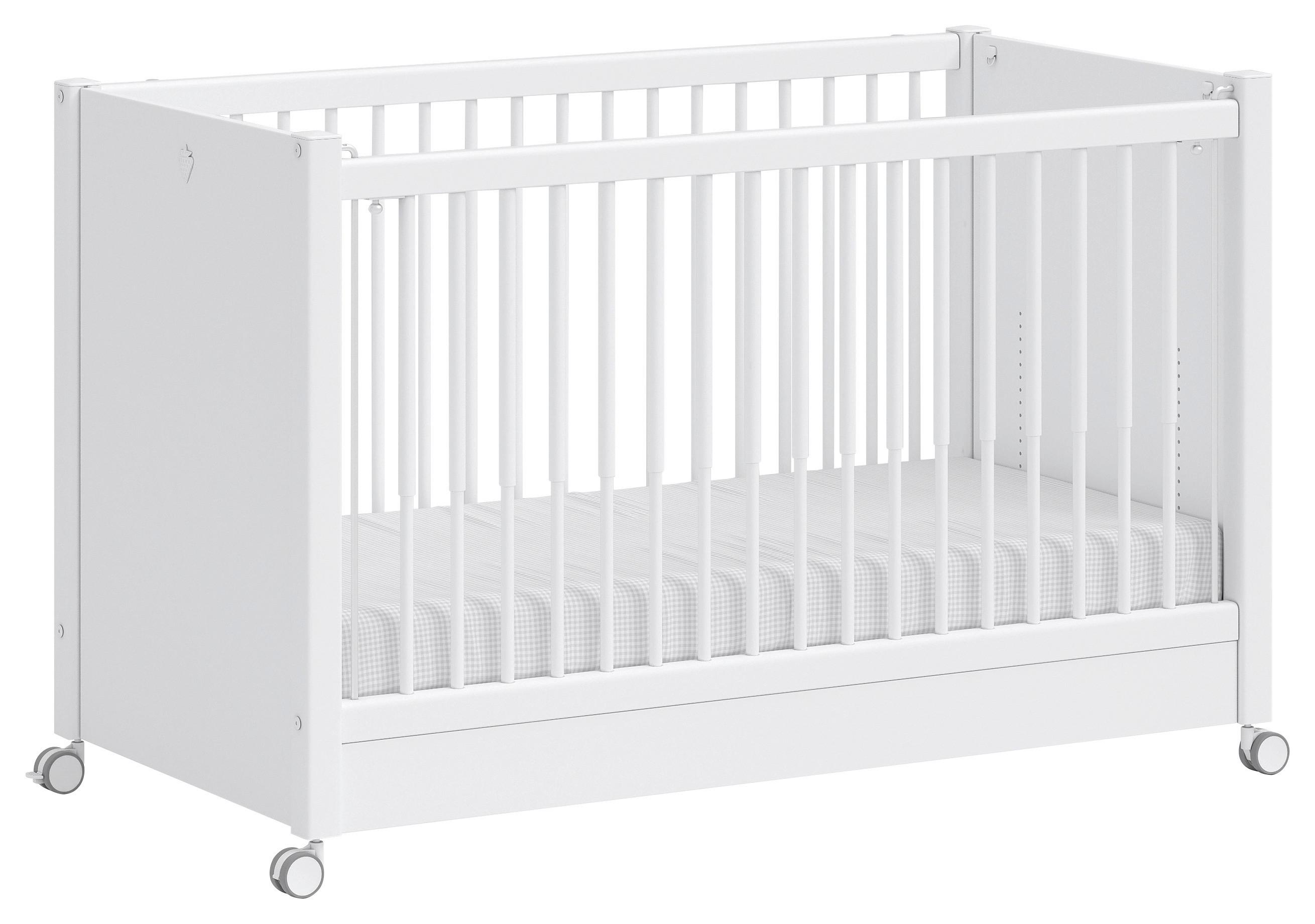 Rácsos Kiságy Baby Cotton - fehér, Lifestyle, műanyag/faalapú anyag (60/120cm)