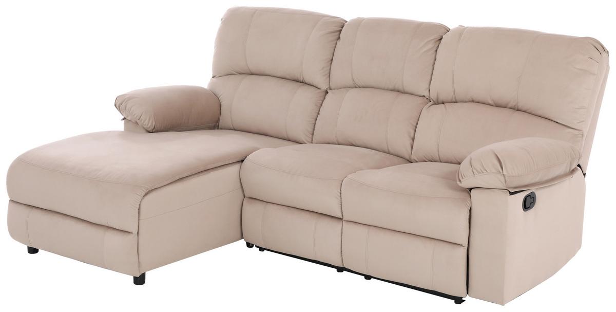 Sedežna Garnitura Boston, Rjava, Leva - črna/bež, Basics, kovina/umetna masa (159/216cm) - P & B