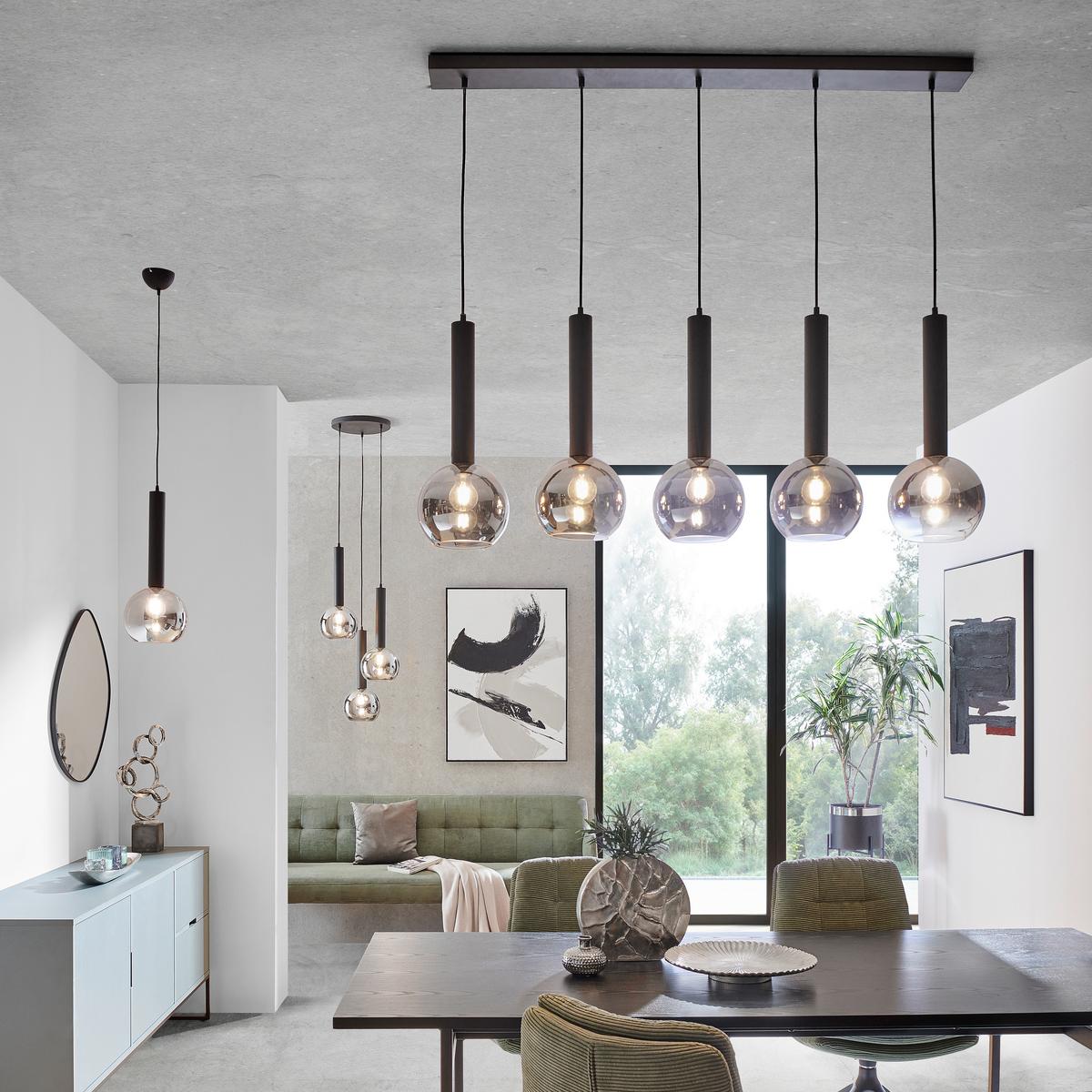 LAMPA WISZĄCA X30111032 HELSINGBORG - czarny, Design, metal (20/150cm) - Dieter Knoll