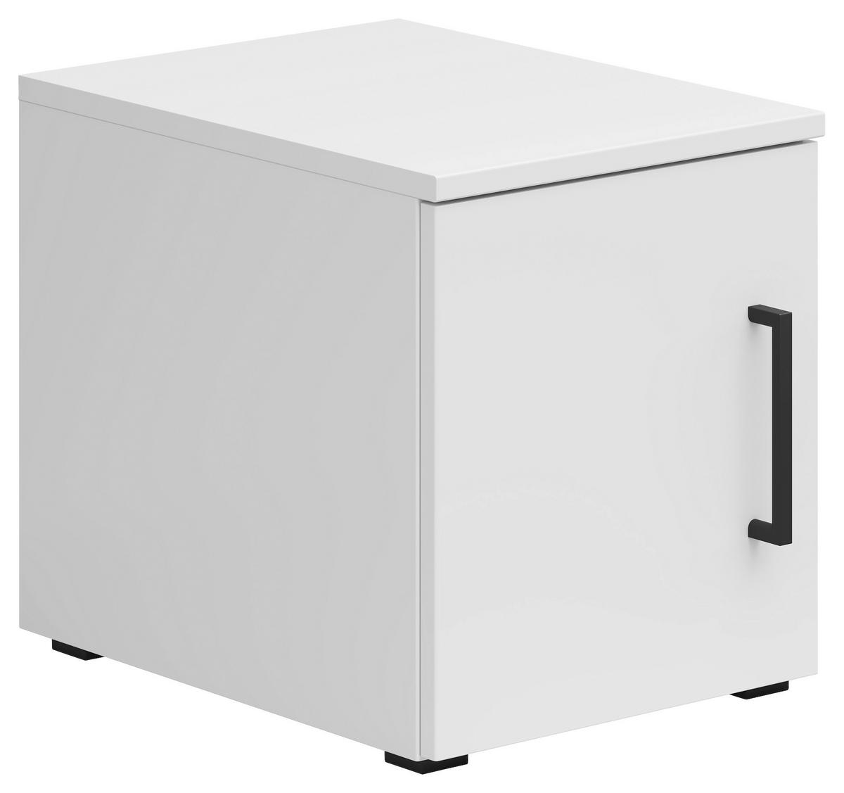 Aufsatzschrank Multistauraum Weiß - Schwarz/Weiß, MODERN, Holzwerkstoff/Kunststoff (30/35/40cm) - Mömax