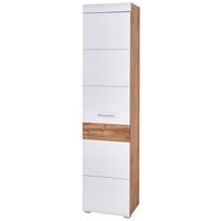 Garderobenschrank in Weiß/Eichefarben - Eichefarben/Weiß, KONVENTIONELL, Holzwerkstoff (46/200/40cm) - Mömax