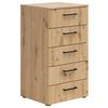 Komoda Multi - hrast Artisan/crna, Moderno, drvni materijal/plastika (45/83/40cm) - Modern Living