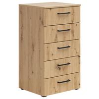 Komoda Multi - hrast Artisan/crna, Moderno, drvni materijal/plastika (45/83/40cm) - Modern Living