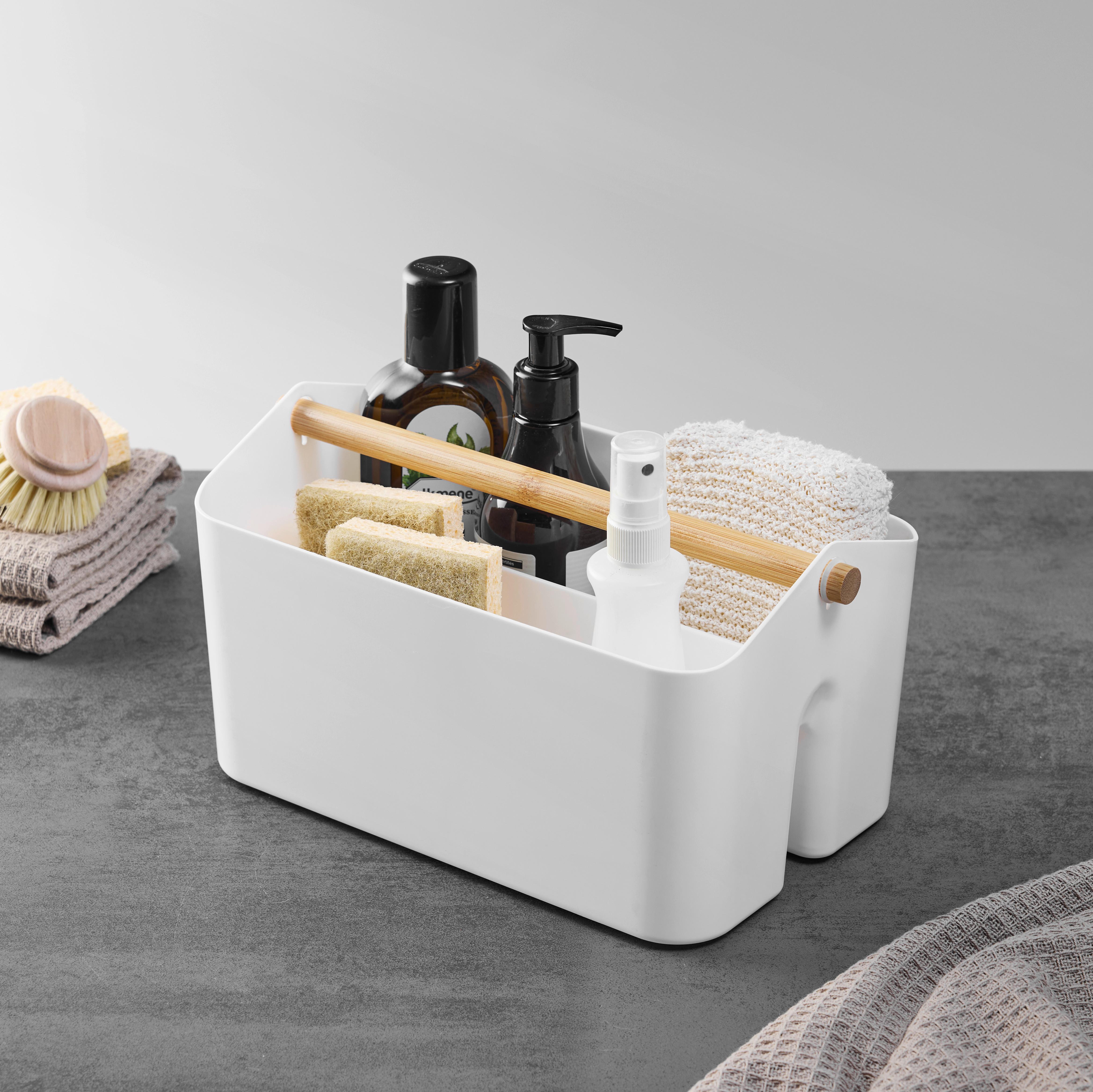 MAND ORGANIZER - Wit, Modern, Kunststof/Natuurlijke materialen (28/16,8/14,8cm) - Mömax