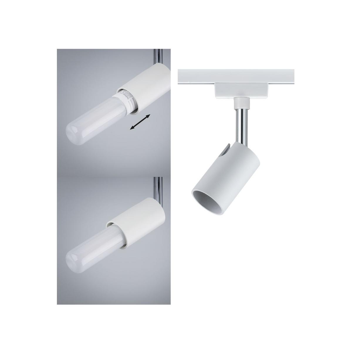 Schienensystem-Strahler Spot Pure I in Weiß max. 10 Watt - Weiß, Design, Metall (5,8/11/6,6cm) - Paulmann