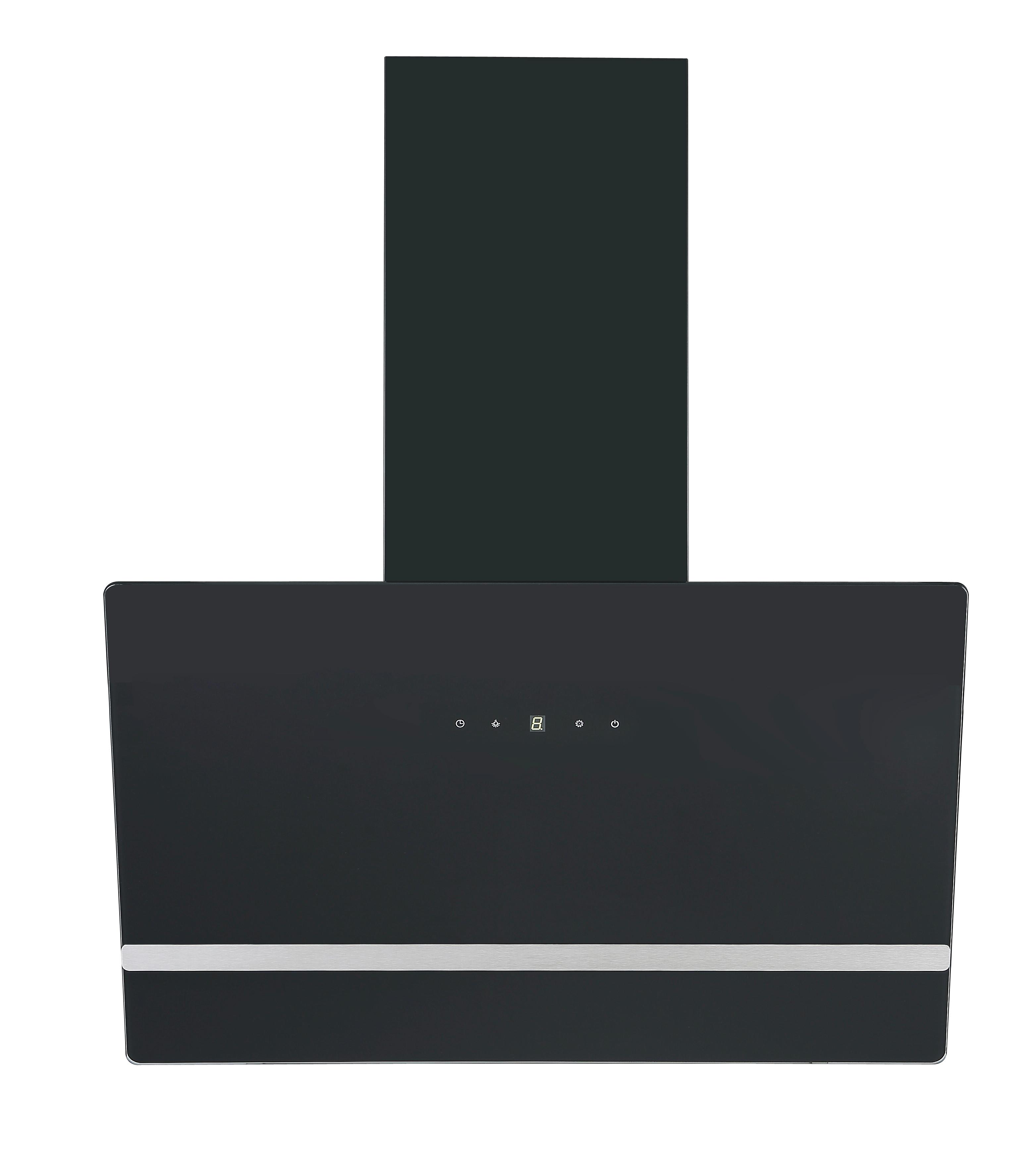 Dunstabzugshaube S21-60ABTH Schwarz - Edelstahlfarben/Schwarz, Basics, Glas/Metall (60/111.60/29.6cm) - PKM