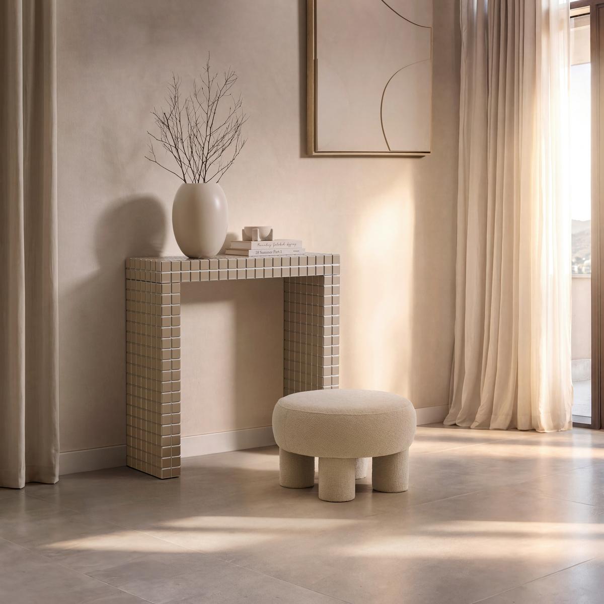 Konsole Luisa Kaschmir - Kaschmir, MODERN, Holzwerkstoff (80/28/80cm) - Mömax