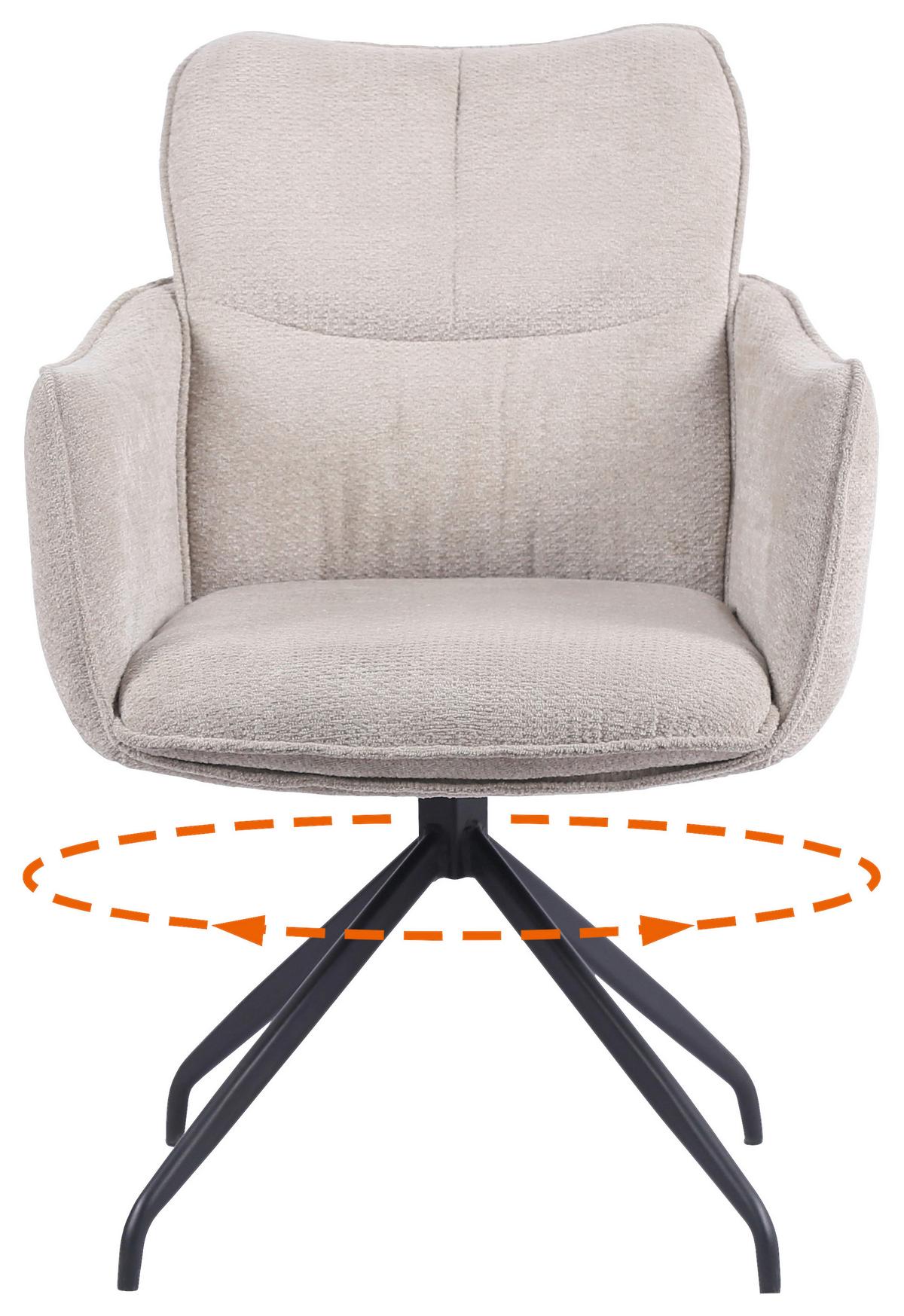 Stolica Lord - bež/crna, Basics, drvo/metal (59/88/63cm) - Premium Living