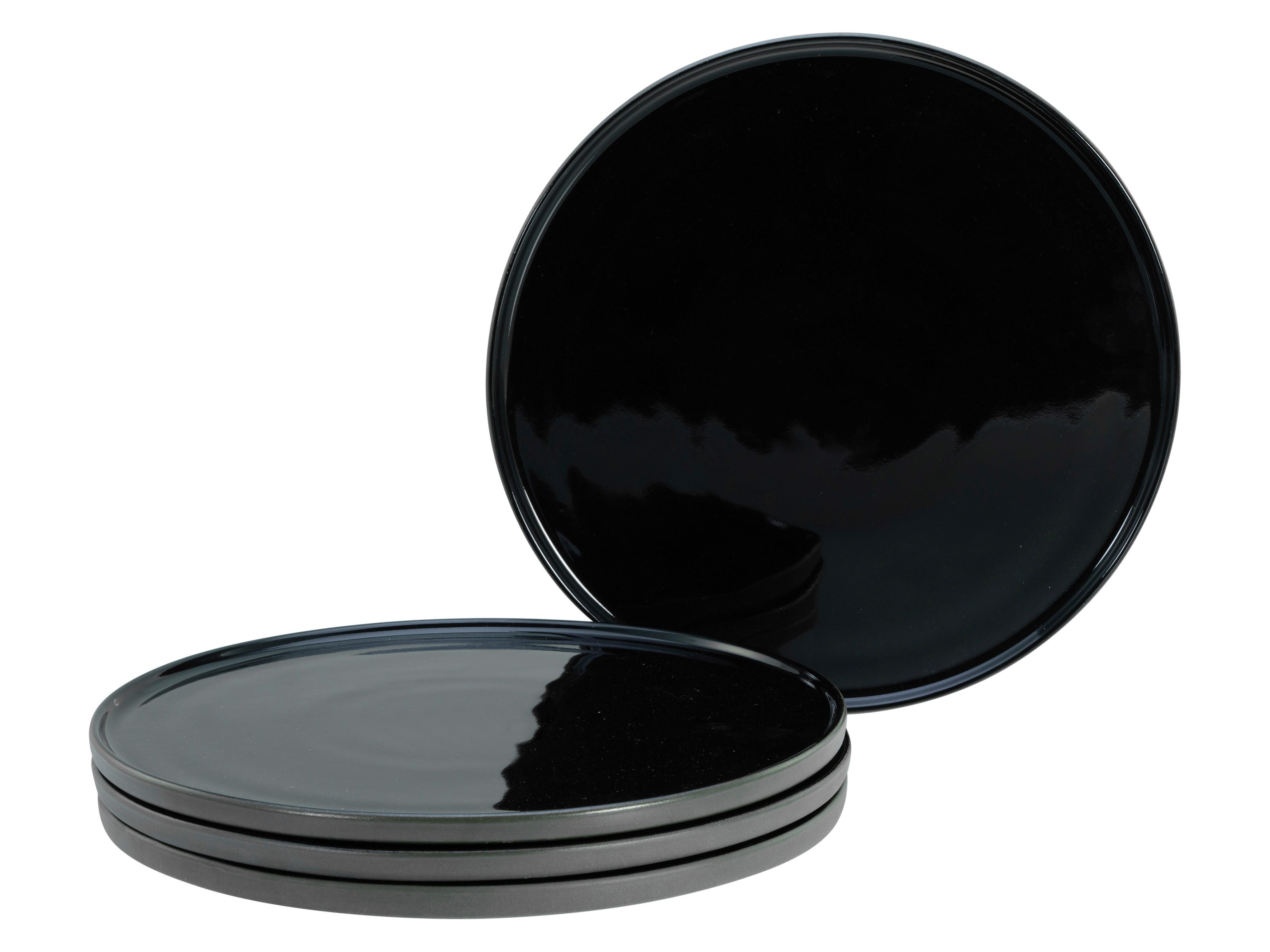 Set Krožnikov Futuro Black, 4-Delni - črna, Basics, keramika (26cm) - Creatable