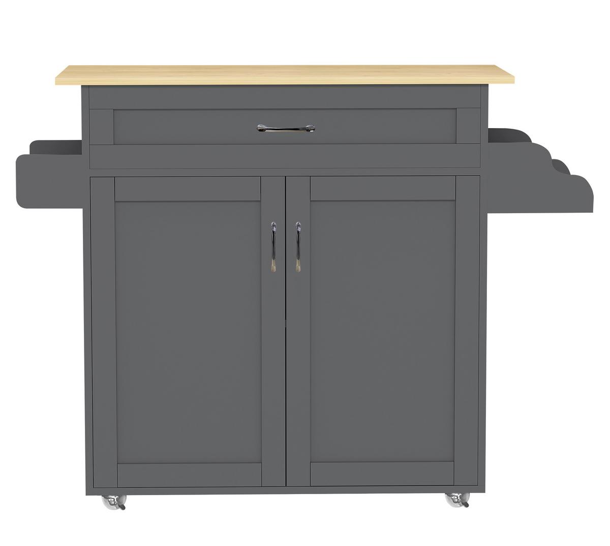 SERVIERWAGEN PASTANO - Honigeiche/Anthrazit, Basics, Holzwerkstoff/Kunststoff (114/89/39cm) - MID.YOU