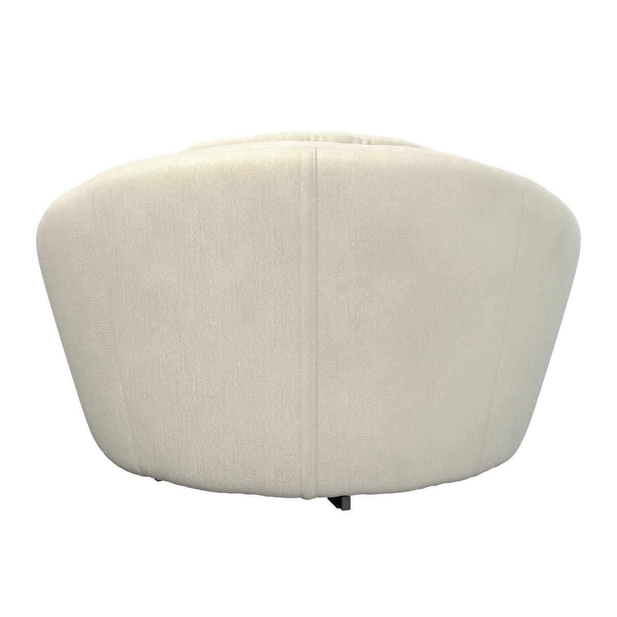 Designsessel Pio Drehbar Beige - Beige/Schwarz, Modern, Textil/Metall (130/80/112cm) - Mömax