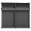 GARDEROB MED SKJUTDÖRRAR GARD 245 -TOP- - vit/svart, Klassisk, metall/trämaterial (245/217/61cm) - Mömax