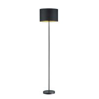 Stehleuchte Hostel in Schwarz max. 60 Watt - Goldfarben/Schwarz, Basics, Textil/Metall (35/160cm) - Trio Leuchten