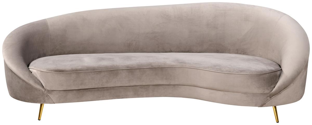 Sofa Luna - zlatne boje/taupe, Moderno, drvo/metal (247/81/105cm) - Mömax