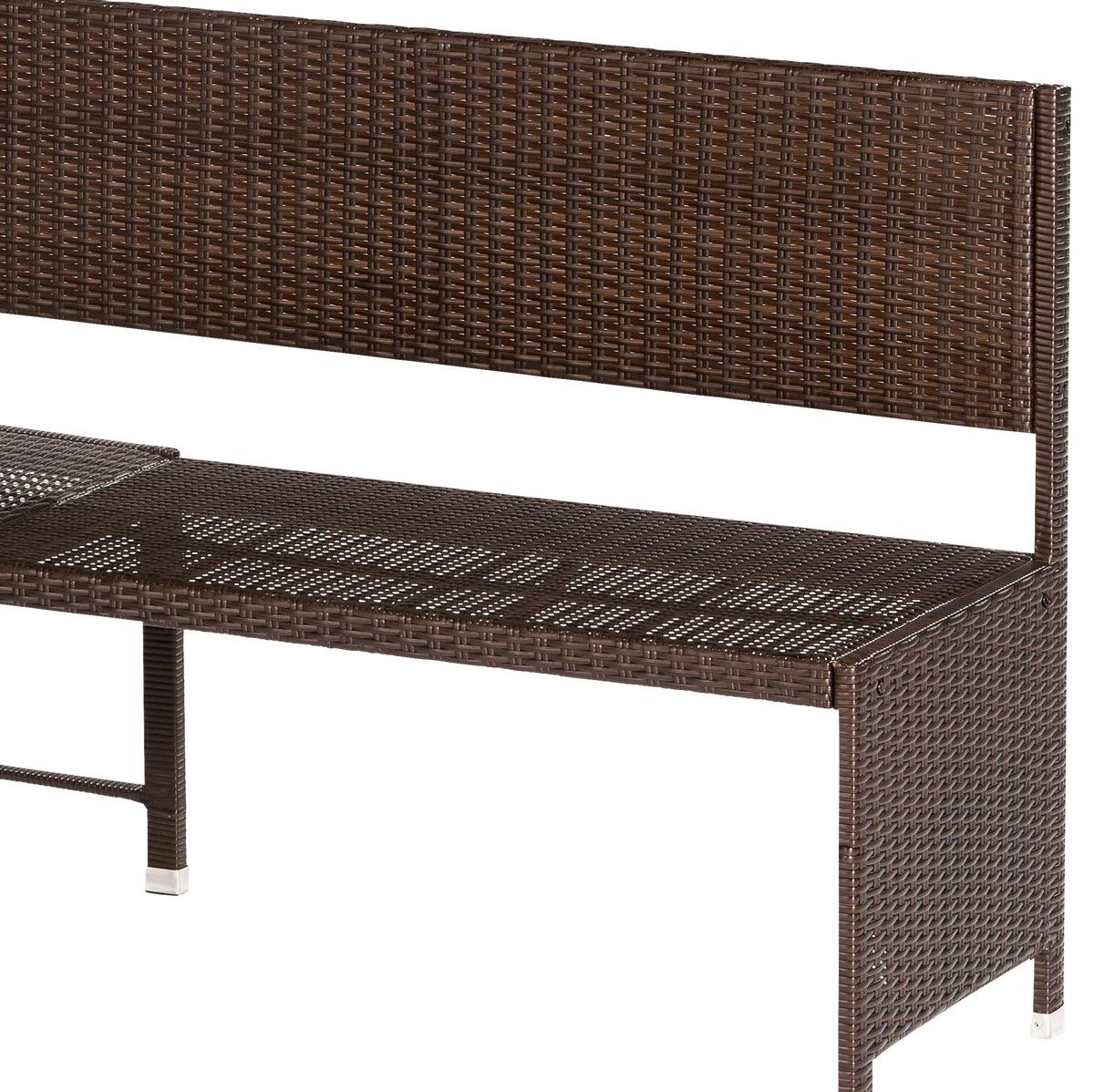 Vrtna Klop Jessy, Rjava - bež/rjava, Konvencionalno, kovina/umetna masa (100/148cm) - Gardenson