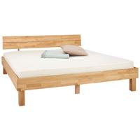 Bett aus Eiche massiv ca. 200x200cm - Eichefarben, KONVENTIONELL, Holz (200/200cm) - ecoTree