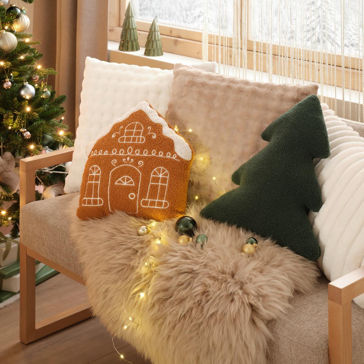 Zierkissen Holly Grün ca. 41x36cm - Grün, Textil (41/36cm) - Mömax