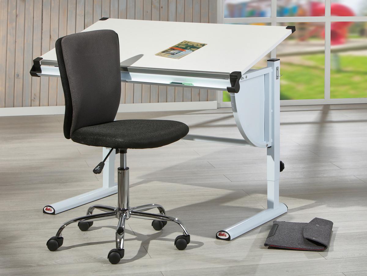 Mladinska Pisalna Miza Milo 3-In-1, Bela - modra/pink, Konvencionalno, kovina/leseni material (110/63-93/60cm) - Mömax
