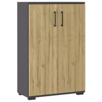 AKTENSCHRANK GW-PROFI 2.0 - Eichefarben/Graphitfarben, KONVENTIONELL, Holzwerkstoff (80/123/40cm) - Germania
