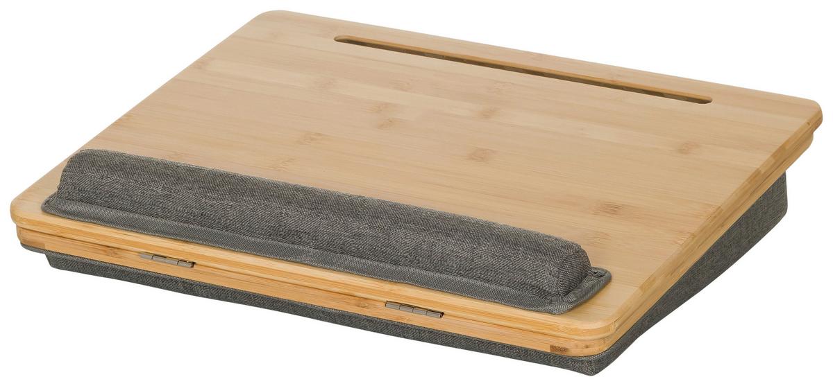 Podloga Za Prenosnik Comfilap Iii, Siva, Bambus - siva/rjava, Basics, tekstil/naravni materiali (42/9/34cm) - MID.YOU