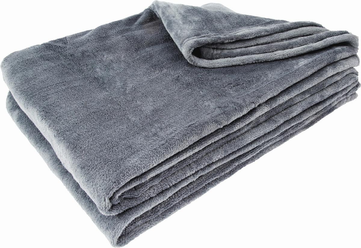 Kuscheldecke Kuschelix in Anthrazit ca. 140x200cm - Anthrazit, Textil (140/200cm) - Modern Living