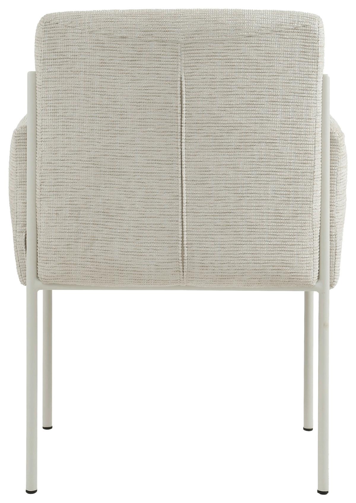 KRZESŁO Z PODŁOKIETNIKAMI JOHNNY -EXKLUSIV- - beżowy, Design, metal/tkanina (62/86/63cm) - Novel