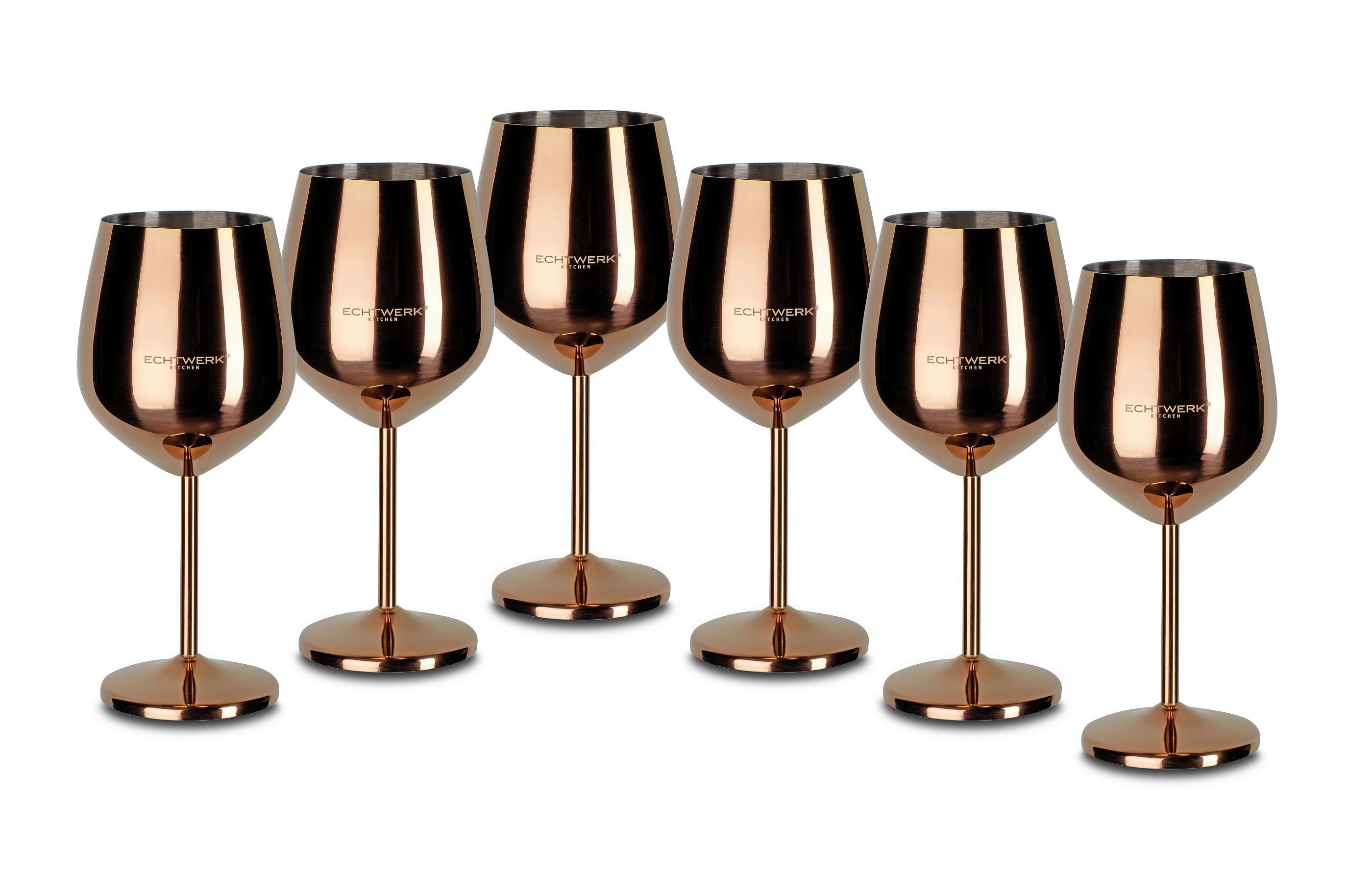 Set Kozarcev Wine, 6-Delni - barve bakra, Trend, kovina (21cm) - Echtwerk