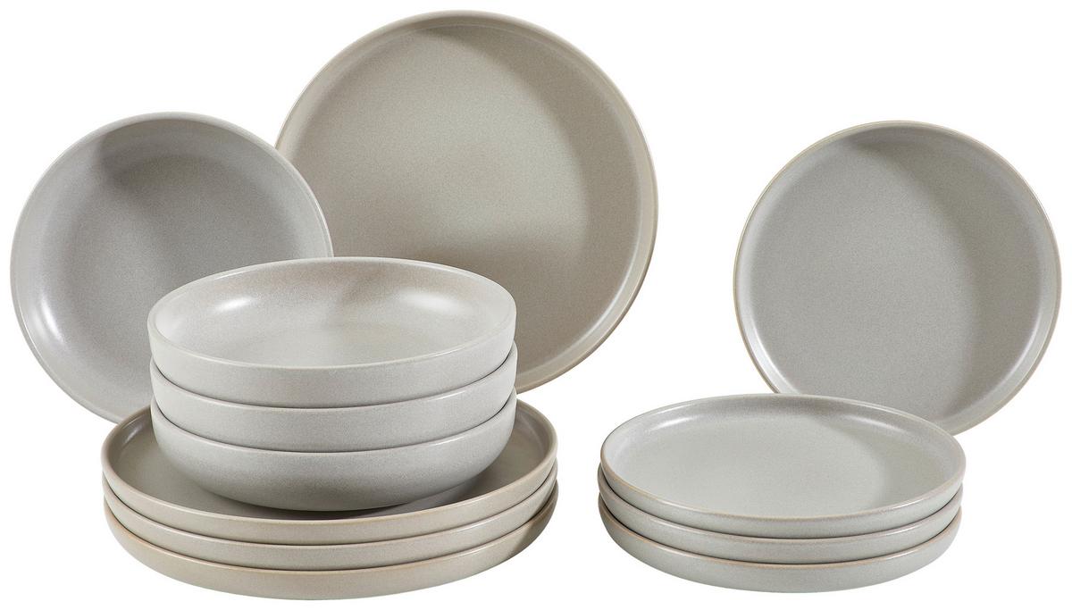 Jedilni Servis Uno Grey, 12-Delni - siva, Konvencionalno, keramika - Creatable