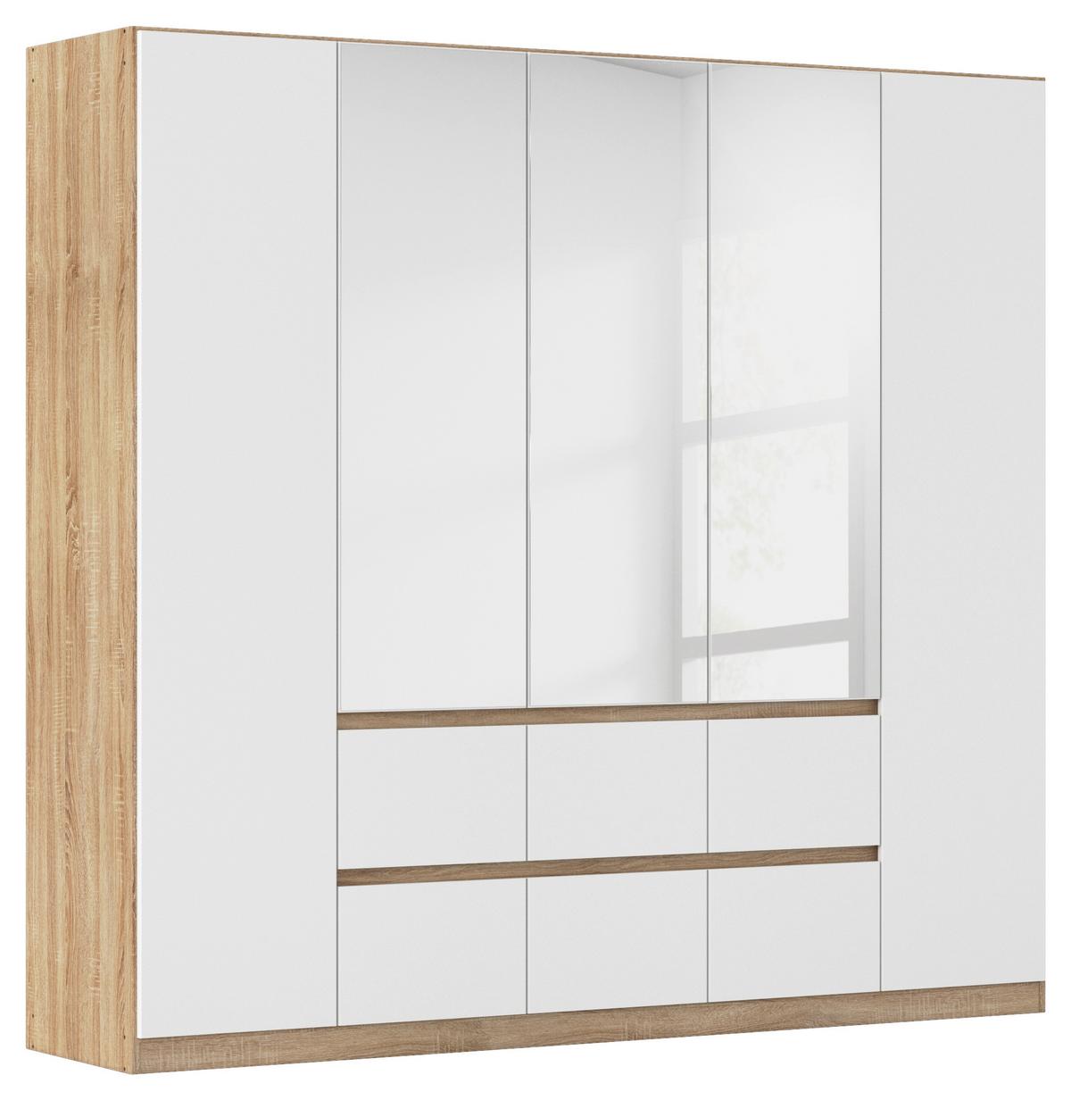 Ormar S Klasičnim Vratima Mainz - bijela/boje hrasta, Basics, drvni materijal (226/210/54cm) - Modern Living