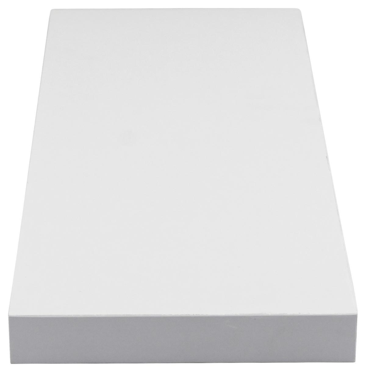 PÓŁKA ŚCIENNA SIMPLE - biały, Basics, materiał drewnopochodny/metal (60/3,8/23,5cm) - Boxxx