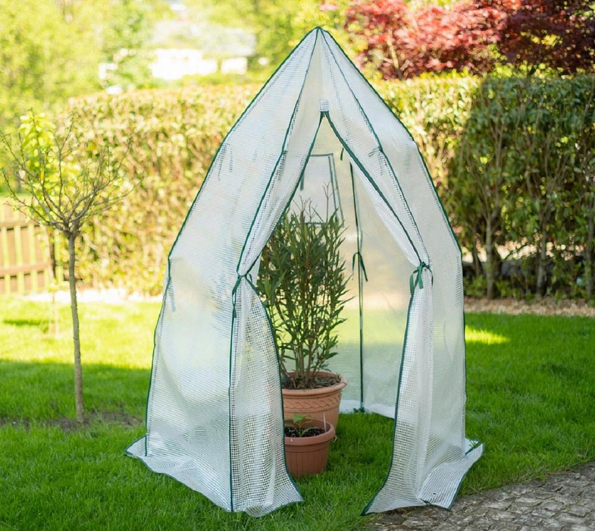 PFLANZENZELT WINTERZELT WEIß - Weiß, Basics, Textil (160/183/160cm) - Ambia Garden