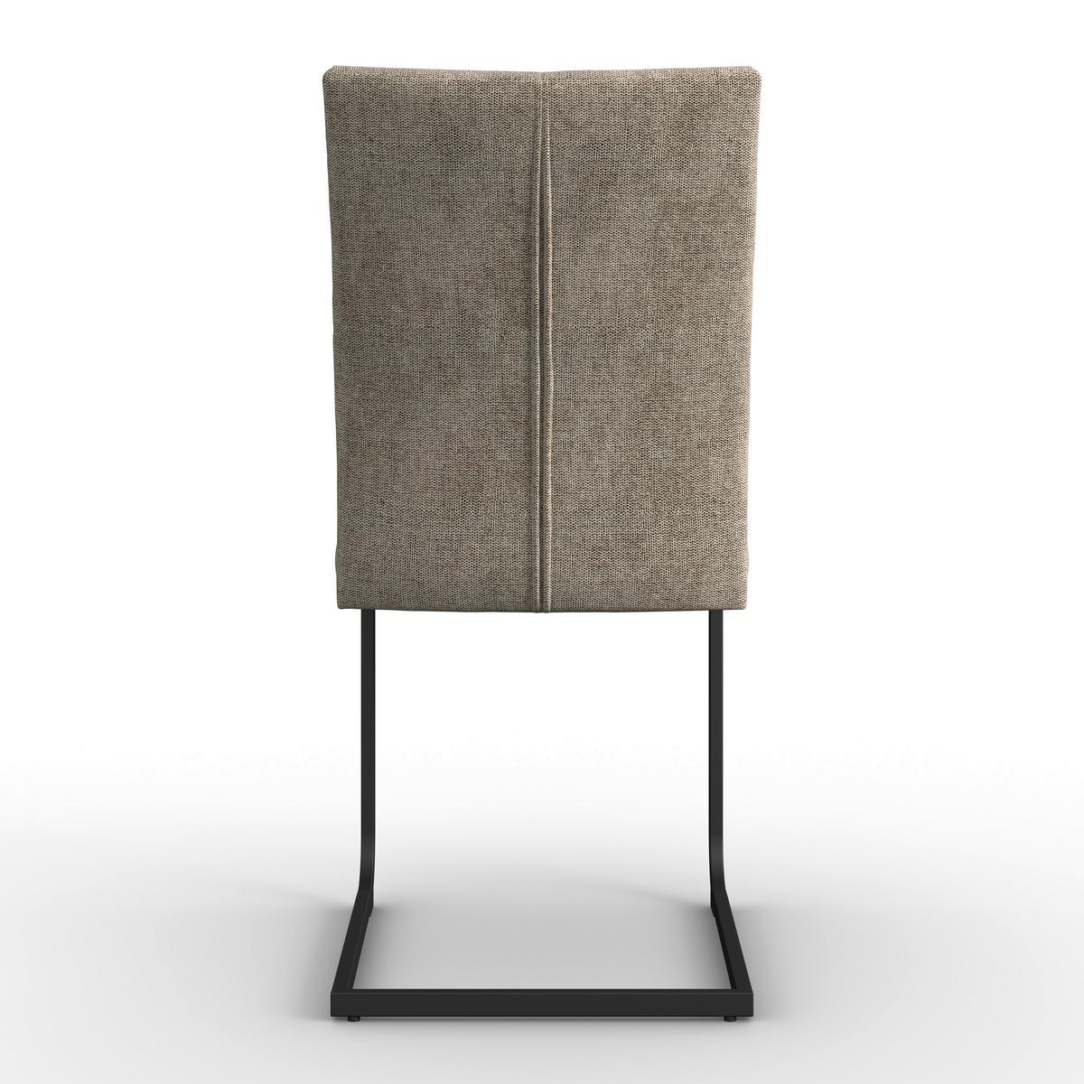 Schwingstuhl Colien Braun Webstoff Gepolstert - Schwarz/Braun, MODERN, Holz/Textil (46/94/62cm) - Bessagi Home