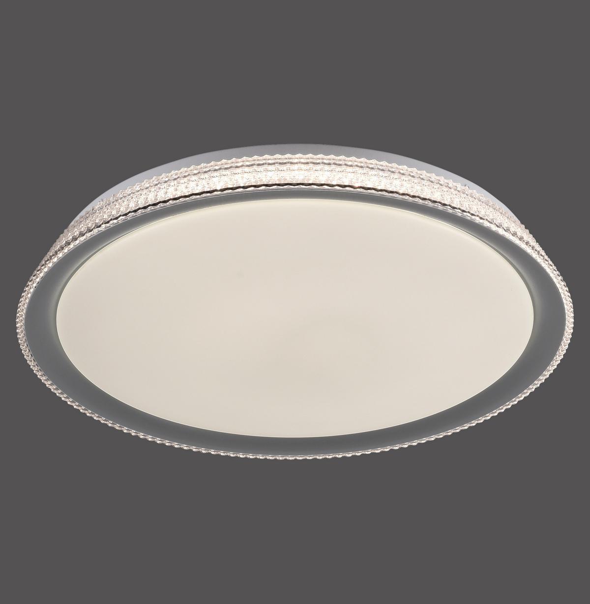 LED-Deckenleuchte Lolasmart Kari max. 40 Watt - Silberfarben/Weiß, Design, Kunststoff/Metall (51/51/9cm)