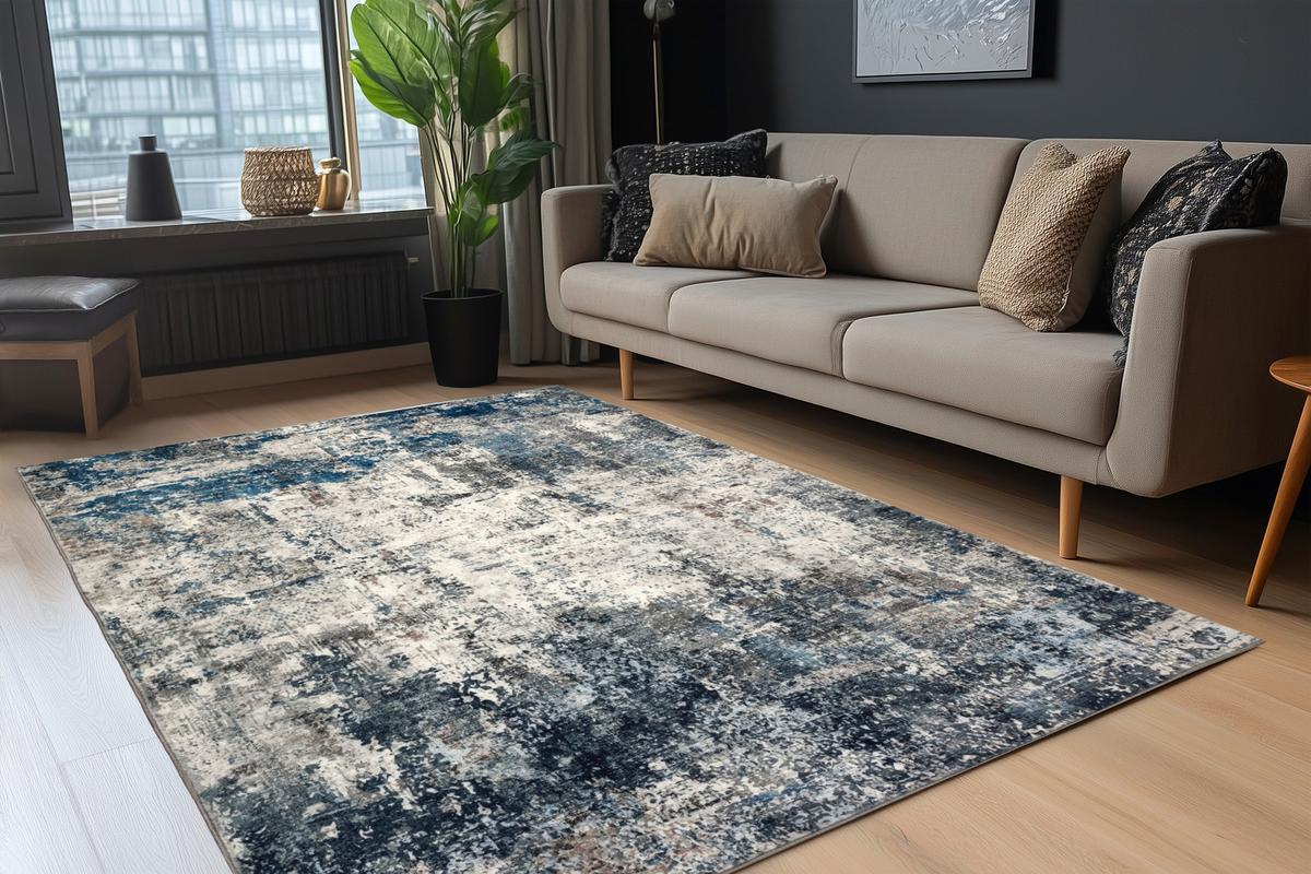 Flachwebeteppich Elegantica 328 Blau 160x230 - Blau, Basics, Textil (160/230cm) - Kayoom
