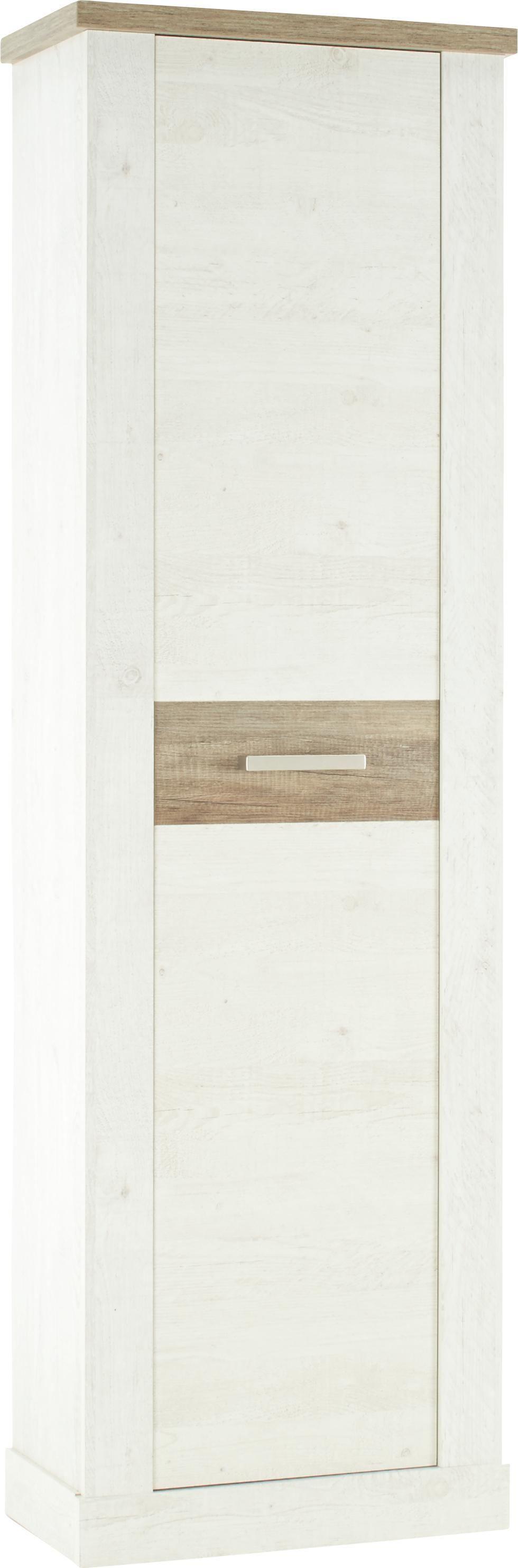 Ruhásszekrény Fehér 1 Ajtós Duro - mandulafenyő/tölgyfa, Modern, műanyag/faalapú anyag (61,4/199,2/34,1cm) - Zandiara
