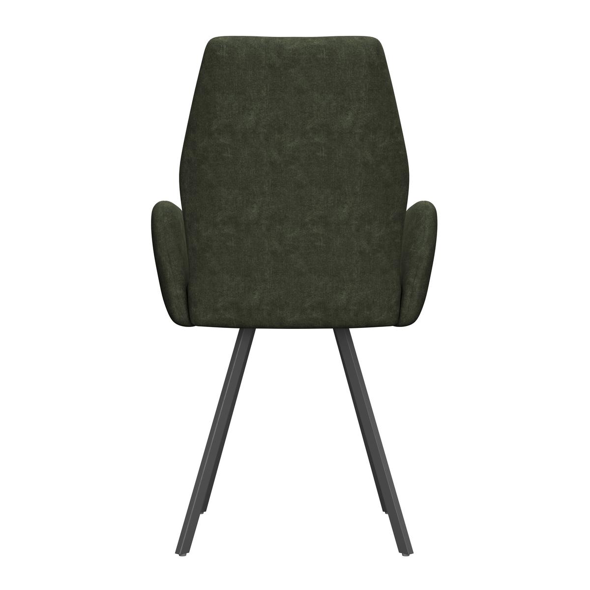 Naslanjač Johanna 2, Temno Zelena, Žamet - črna/temno zelena, Trendi, kovina/tekstil (57/90/60cm)
