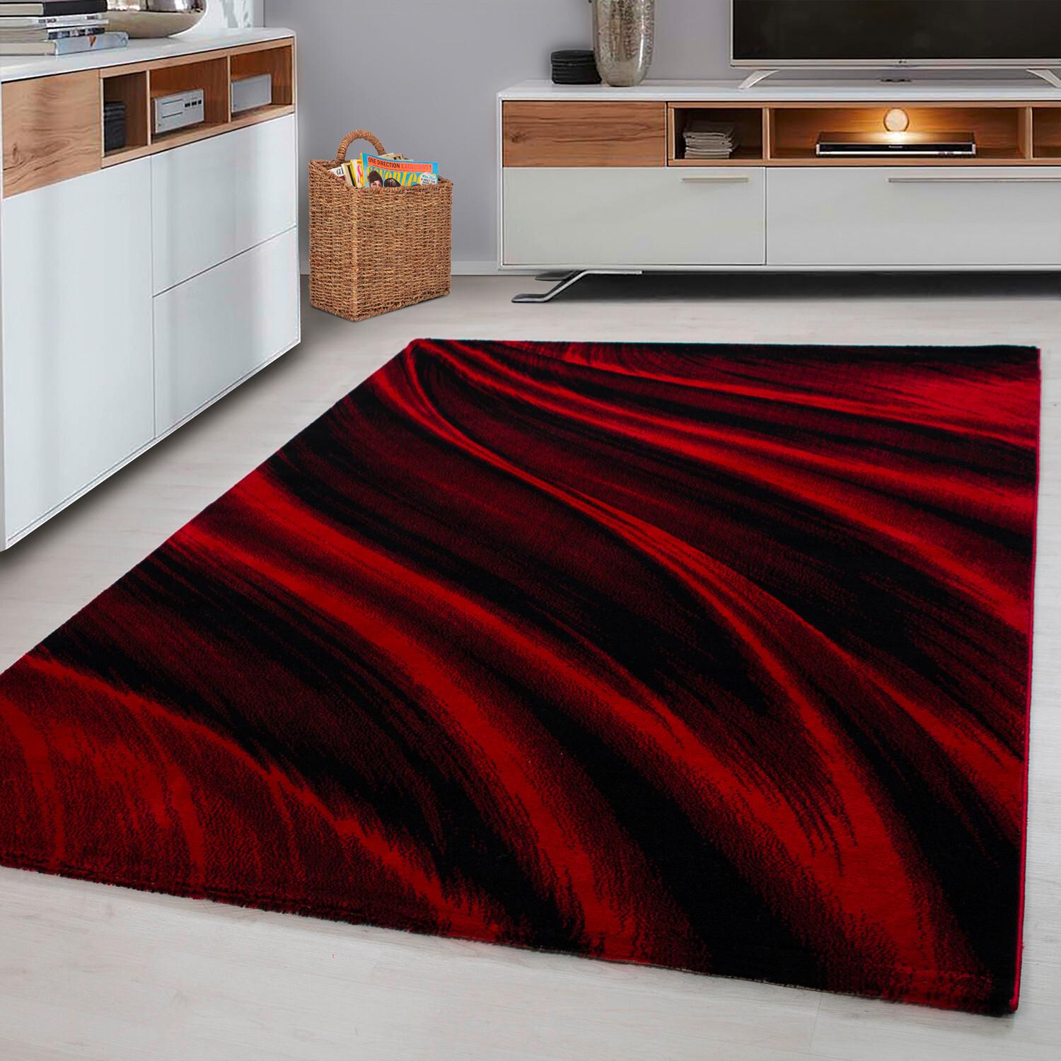 Ravno Tkana Preproga Miami, Rdeča, 140x200cm - rdeča, Design, tekstil (140/200cm) - Novel