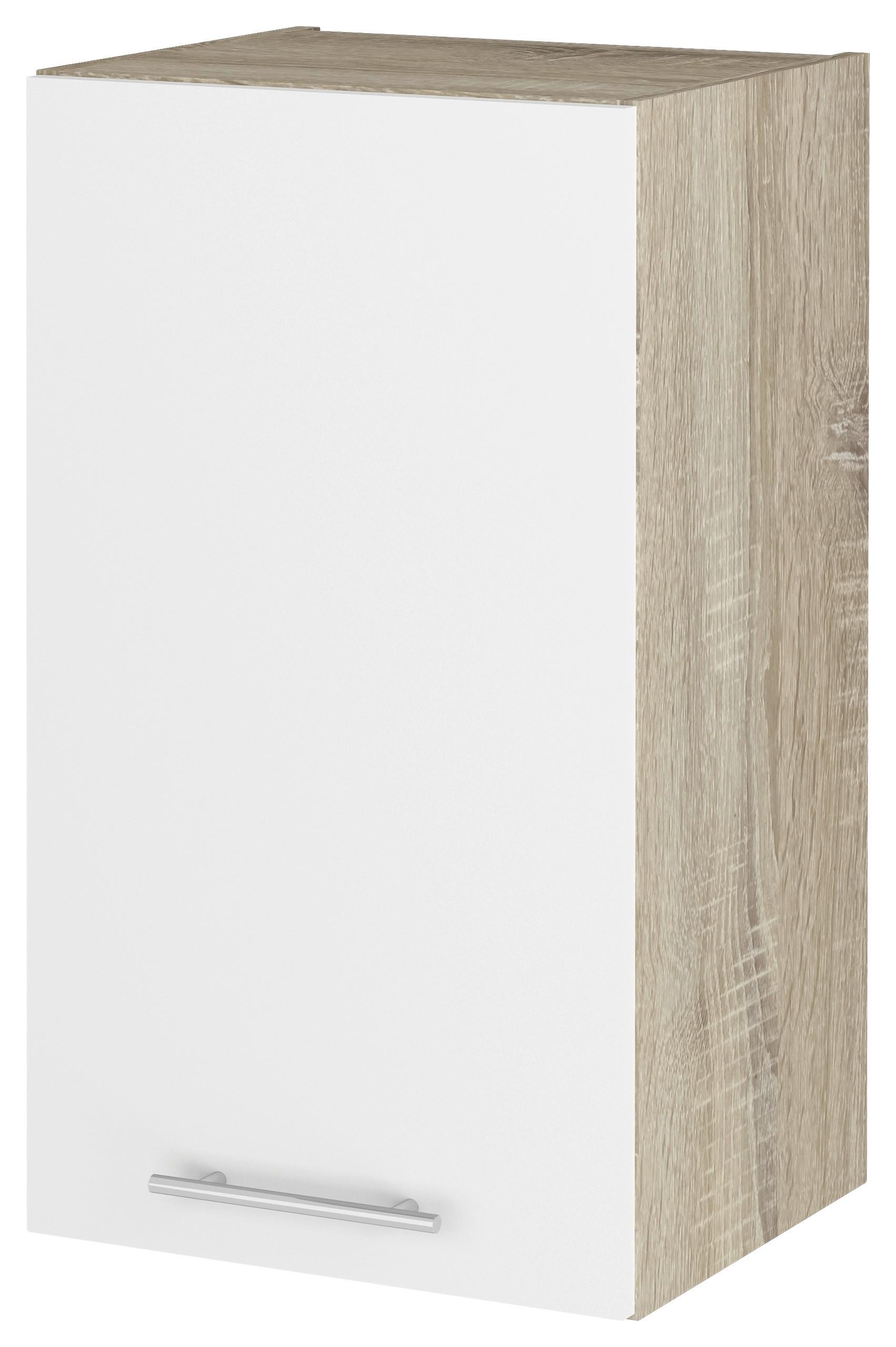 Konyhai Faliszekrény Corina - Sonoma tölgy/fehér, fa/fém (40/72,4/34,6cm)