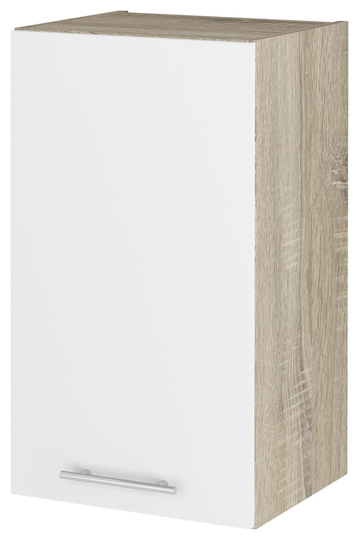 Konyhai Faliszekrény Corina - Sonoma tölgy/fehér, fa/fém (40/72,4/34,6cm)