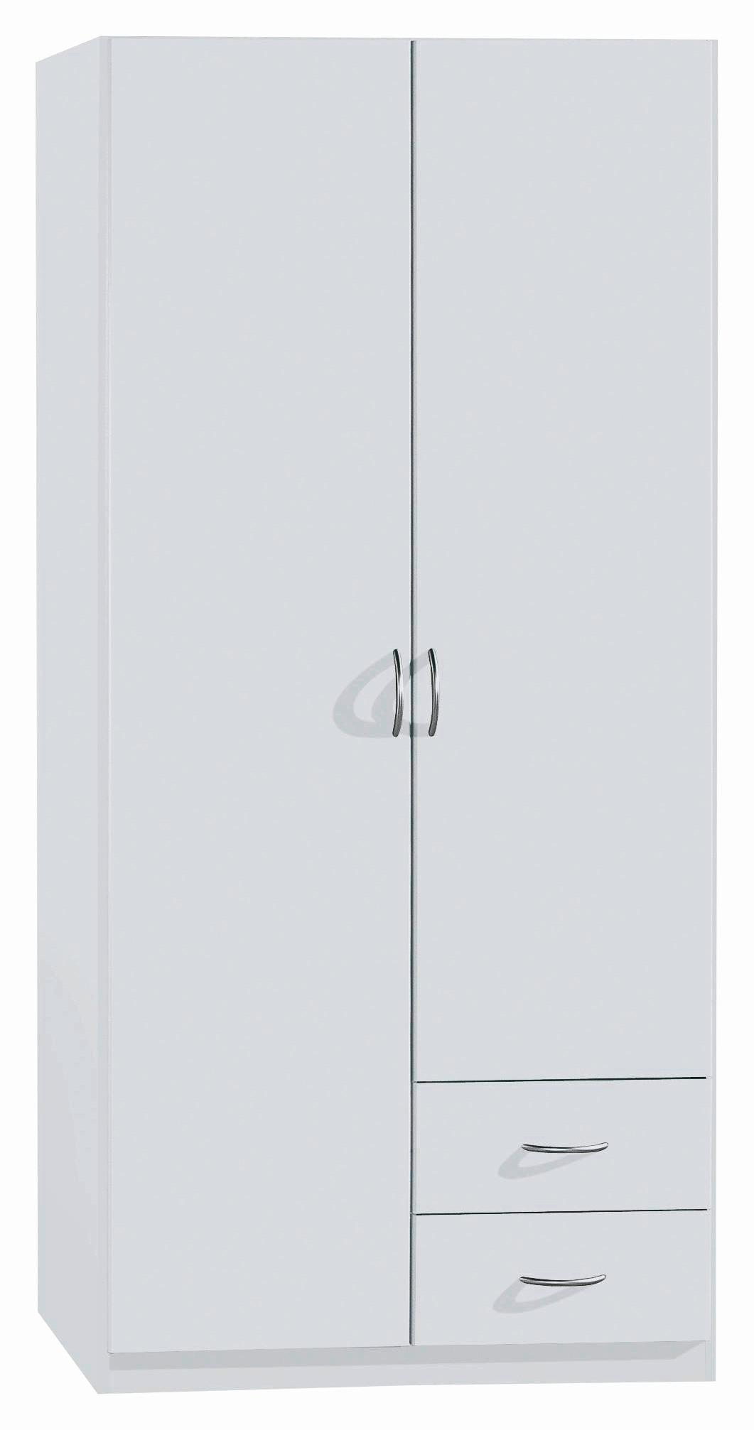 Omara S Klasičnimi Vrati Case, Bela - srebrne barve/bela, Design, umetna masa/leseni material (91/197/54cm) - Boxxx