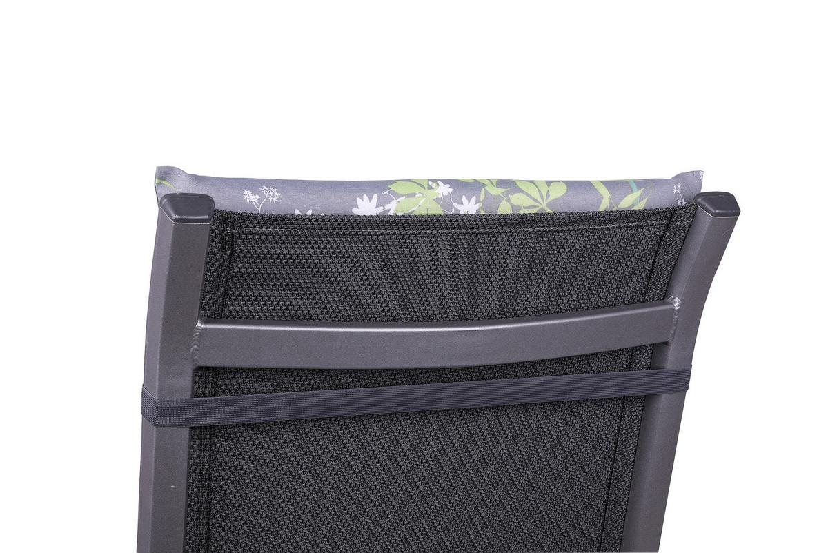 Sesselauflagenset Blau/Grün/Grau, 6-teilig - Blau/Grau, Basics, Textil (48/5/98cm)