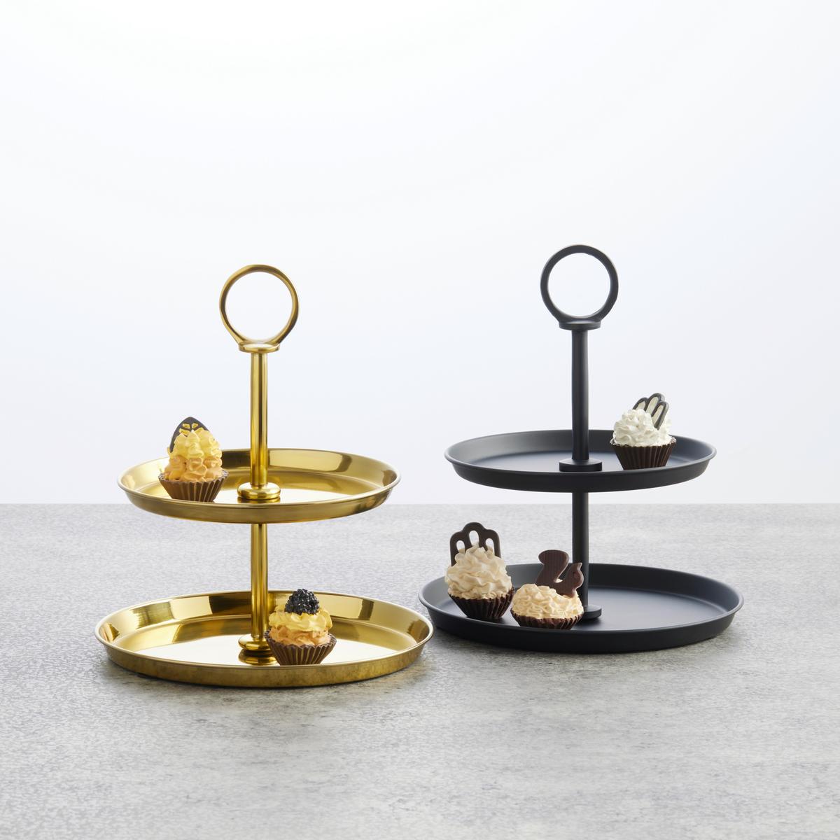 Etagere Glamour Schwarz - Schwarz, Modern, Metall (20,3/23,5cm) - Mömax