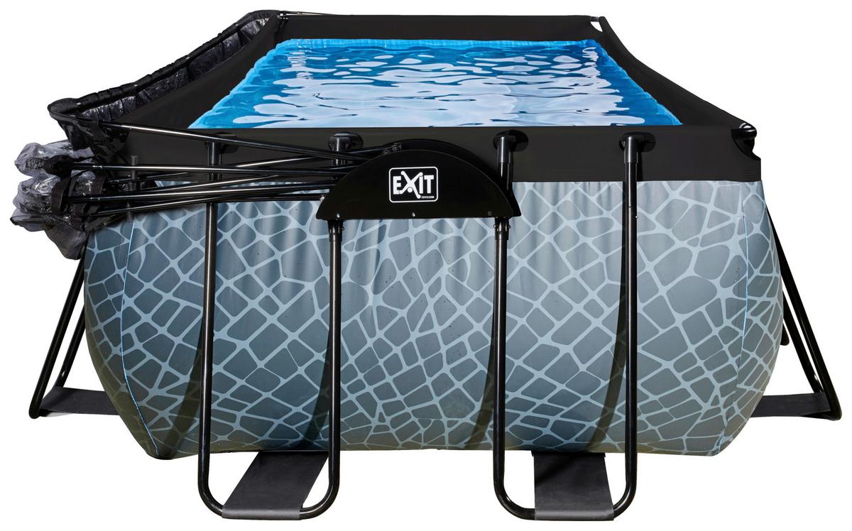 Bazen Exit Stone Pool, Črpalka S Peščenim Filtrom, 540x250cm - siva, Konvencionalno, kovina (540/250/122cm) - EXIT Toys