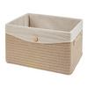 TVÄTTKORG DENISE - beige, Romantik / Lanthus, textil/plast (40/23/30cm) - Mömax