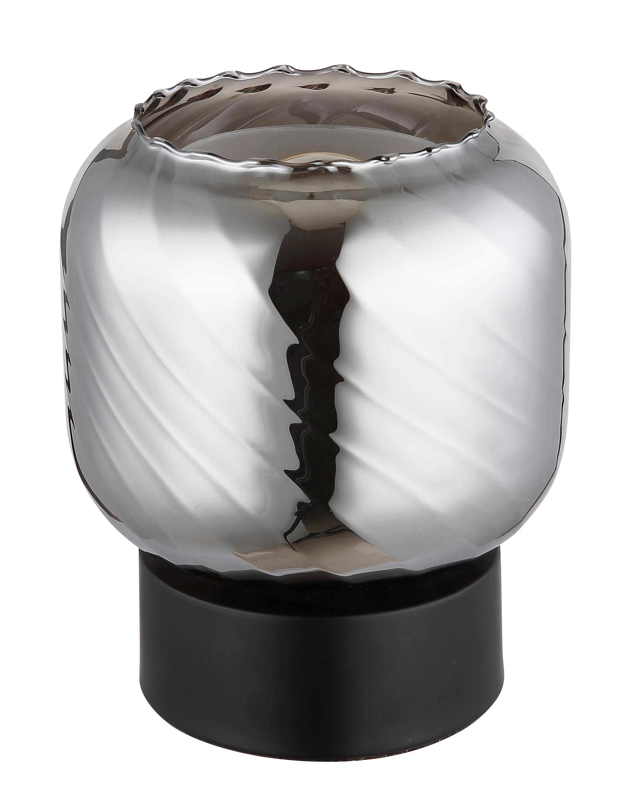 TISCHLEUCHTE 15754T  XIA - Opal/Schwarz, Design, Glas/Kunststoff (14/17cm) - Globo