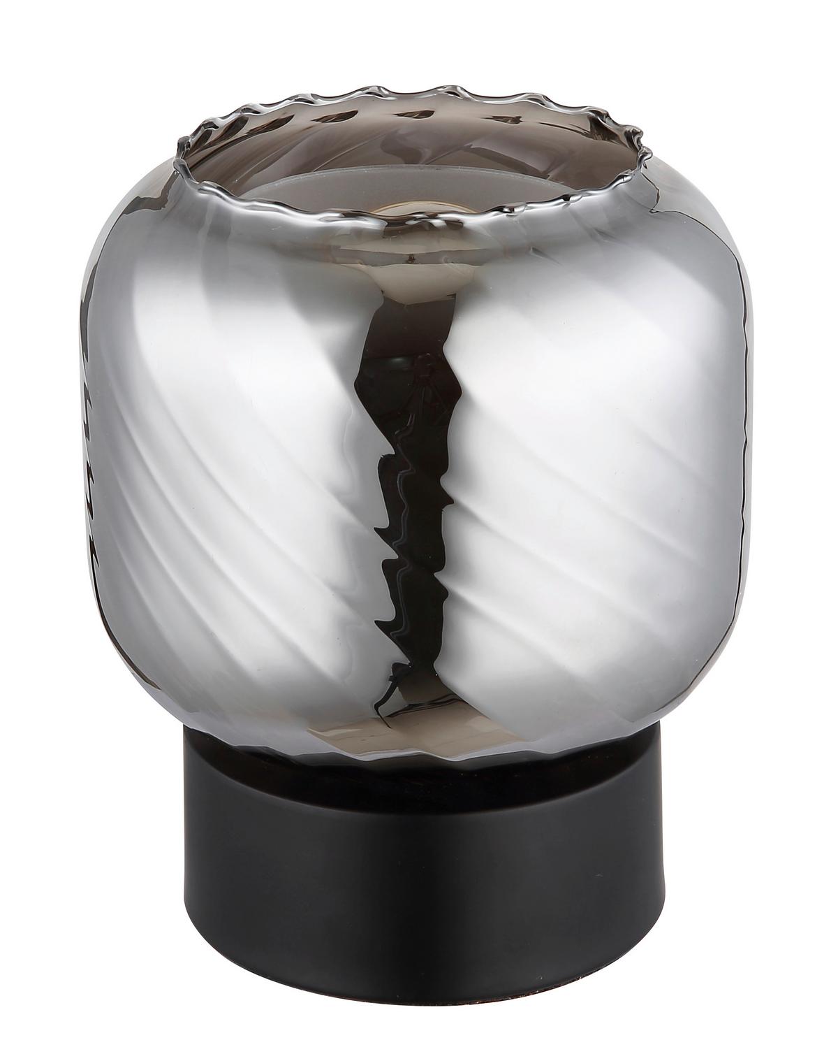 TISCHLEUCHTE 15754T  XIA - Opal/Schwarz, Design, Glas/Kunststoff (14/17cm) - Globo