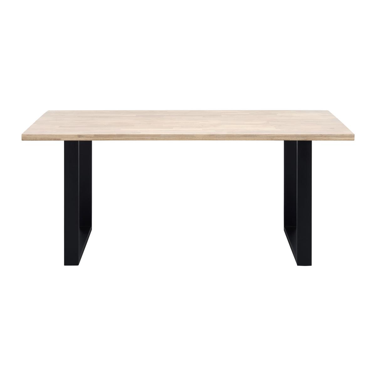 STÓŁ DO JADALNI VALERIO - kolor dębowy/czarny, Modern, metal/drewno (180/90/76cm) - Bessagi Home