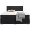 Boxspringbett in Anthrazit ca. 180x200cm - Anthrazit/Silberfarben, KONVENTIONELL, Holz/Holzwerkstoff (180/200cm) - Premium Living Boxspringbett in Anthrazit ca. 180x200cm - Anthrazit/Silberfarben, KONVENTIONELL, Holz/Holzwerkstoff (180/200cm) - Premium Living