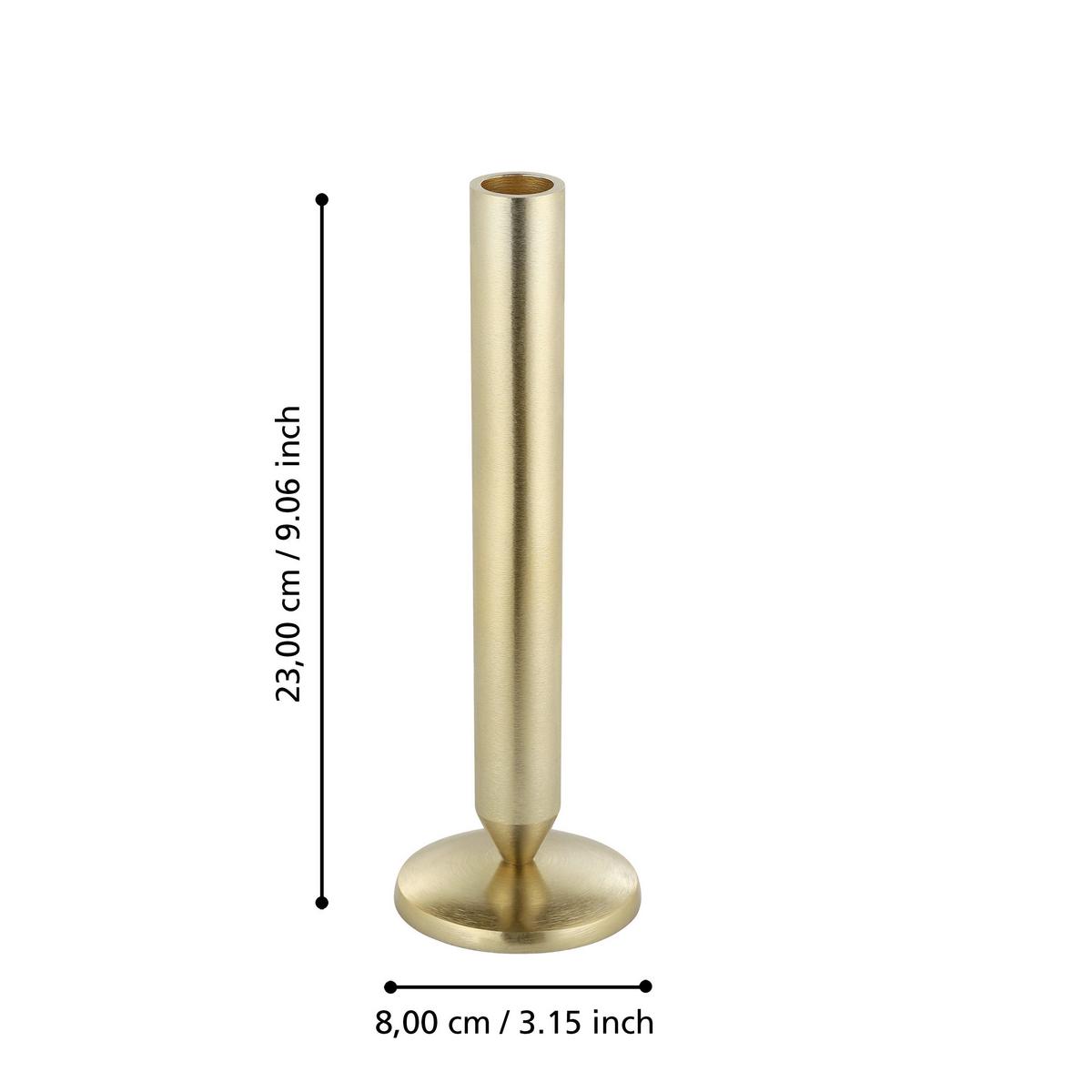 Stabkerzenhalter Jellioce Messingfarben - Messingfarben, LIFESTYLE, Metall (8/23cm)